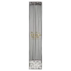 Meri-Meri Meri Meri Silver Long Candles (Pack Of 16)