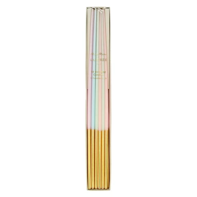 Meri-Meri Meri Meri Laduree Paris Gold Dipped Tall Tapered Candles (Pack Of 12) 1 Meri-Meri Meri Meri Laduree Paris Gold Dipped Tall Tapered Candles (Pack Of 12)