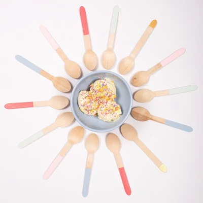 Meri-Meri Meri Meri Blue Wooden Cutlery Set (Pack Of 24) 2 Meri-Meri Meri Meri Blue Wooden Cutlery Set (Pack Of 24) - Image 2