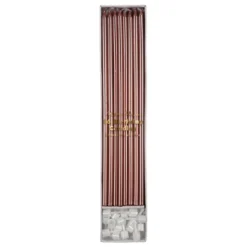 Meri-Meri Meri Meri Rose Gold Long Candles (Pack Of 16)
