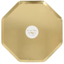 Meri-Meri Meri Meri Gold Dinner Plates (Pack Of 8)