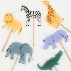 Meri-Meri Meri Meri Jungle Animal Candles (Pack Of 6)
