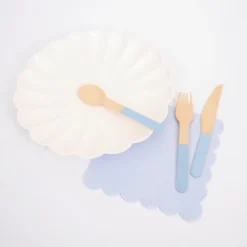 Meri-Meri Meri Meri Blue Wooden Cutlery Set (Pack Of 24)