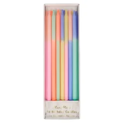 Meri-Meri Meri Meri Multi Color Block Candles (Pack Of 16)
