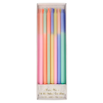 Meri-Meri Meri Meri Multi Color Block Candles (Pack Of 16) 1 Meri-Meri Meri Meri Multi Color Block Candles (Pack Of 16)