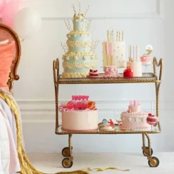 Meri-Meri Meri Meri Gold Dipped Twisted Candles (Pack Of 16)